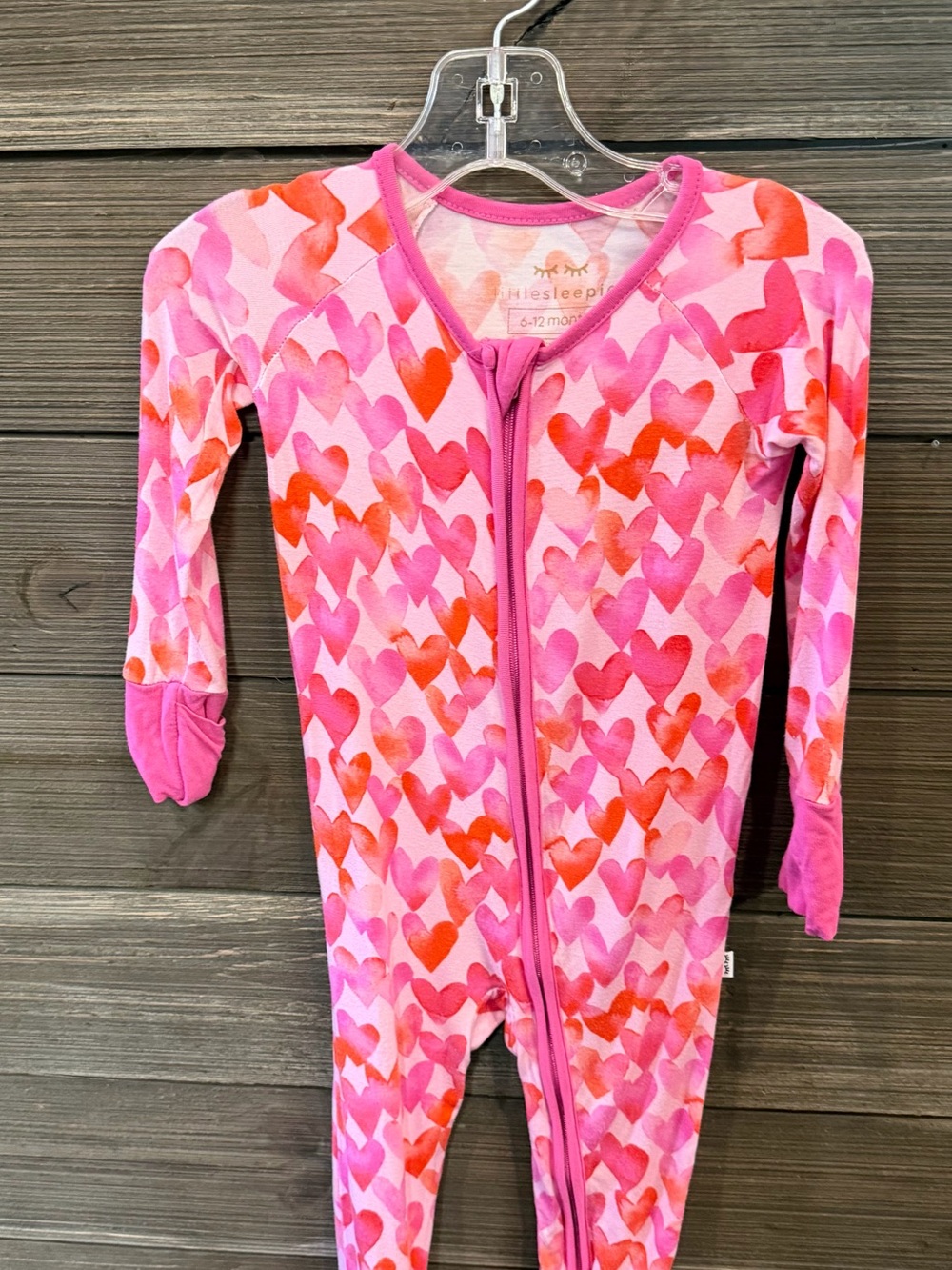 Little Sleepies Zip-Up Footie Size 6-12months